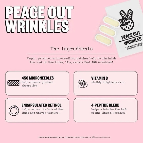 Peace Out Microneedling Anti-Wrinkle Retinol Patches - Picture 2 of 4